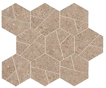 Мозаика Boost Stone Clay Mosaico Hex 25x28.5